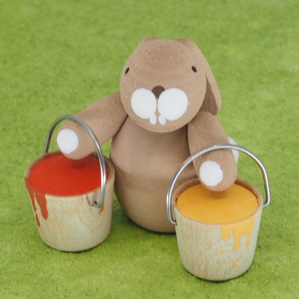 Premium Easter Bunny - Easter Bunny with egg paint buckets